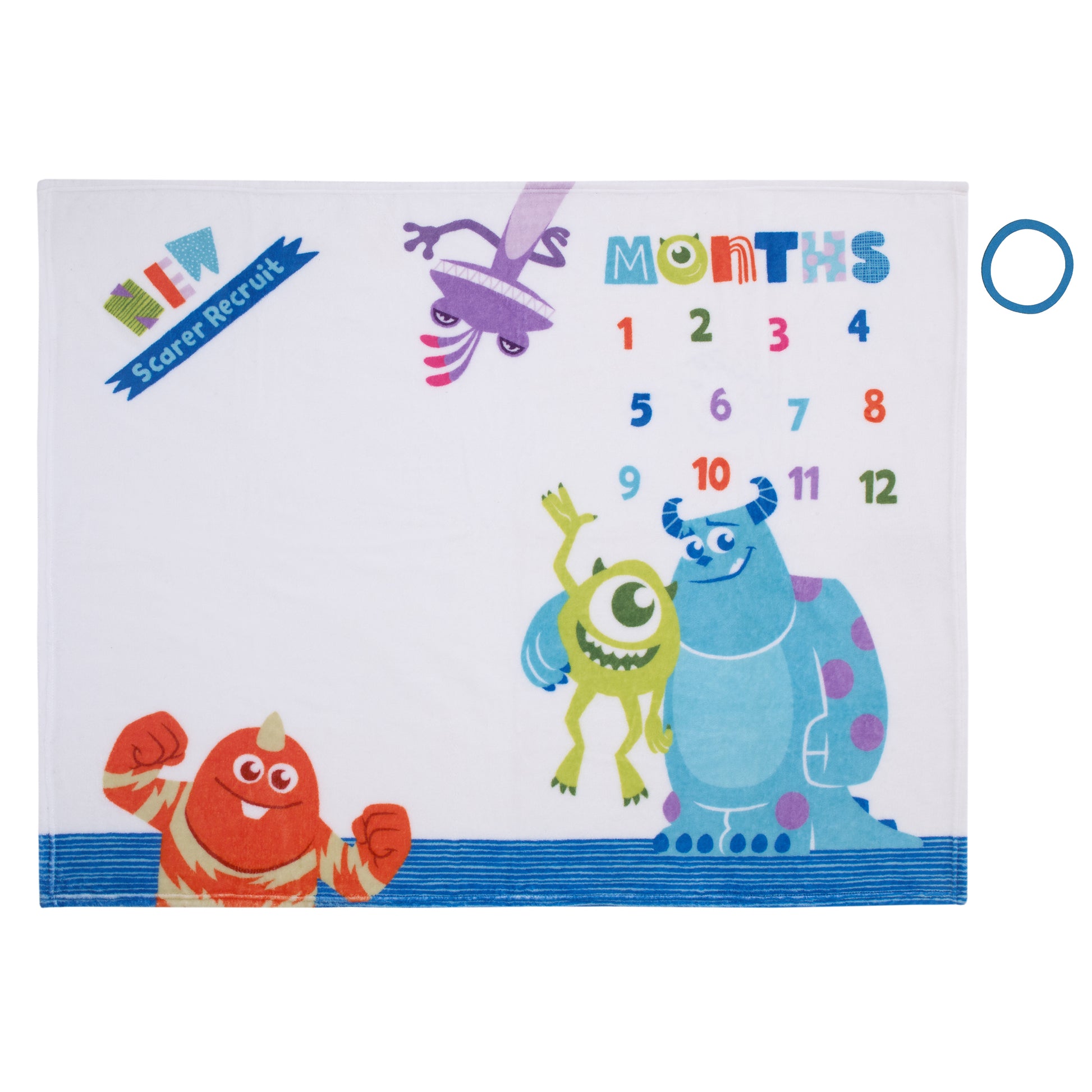 monsters inc blanket Disney Monsters, Inc. White, Blue, and Green, New Scarer Recruit Super