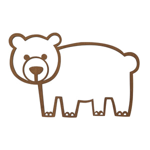 Little Love by NoJo Bear Shaped Textured Wood Tone Wall Decor