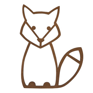 Little Love by NoJo Fox Shaped Textured Wood Tone Wall Decor