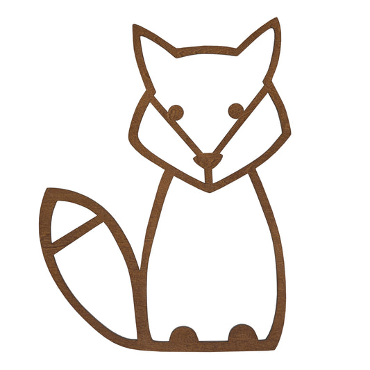 Little Love by NoJo Fox Shaped Textured Wood Tone Wall Decor