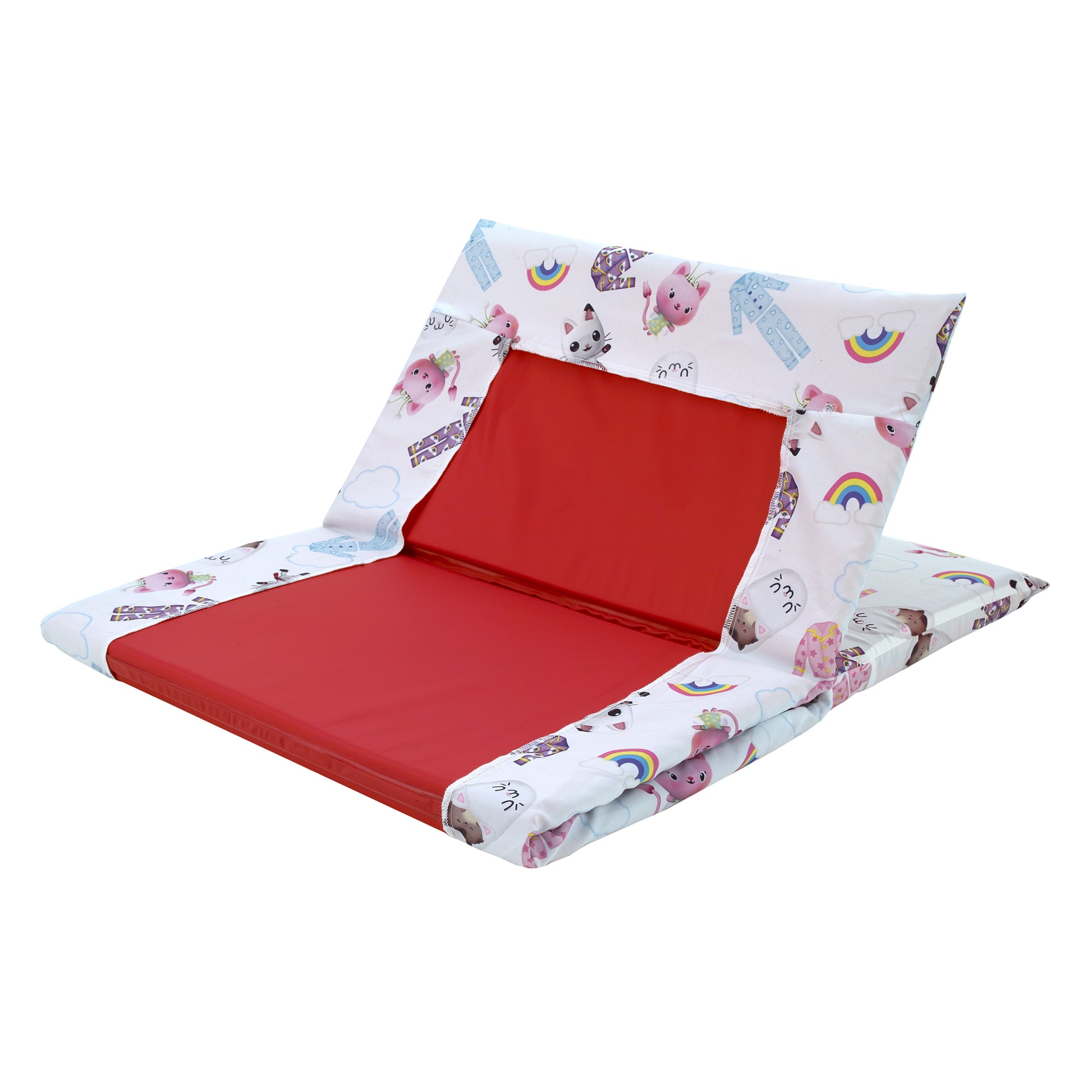 DreamWorks Gabby's Dollhouse Dream It Up Pink, Aqua, and Purple PJ's Preschool Nap Pad Sheet