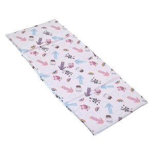 DreamWorks Gabby's Dollhouse Dream It Up Pink, Aqua, and Purple PJ's Preschool Nap Pad Sheet