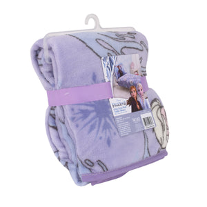 Disney Frozen 2 Elsa and Nokk Lavender and Pink Super Soft Toddler Blanket - 40