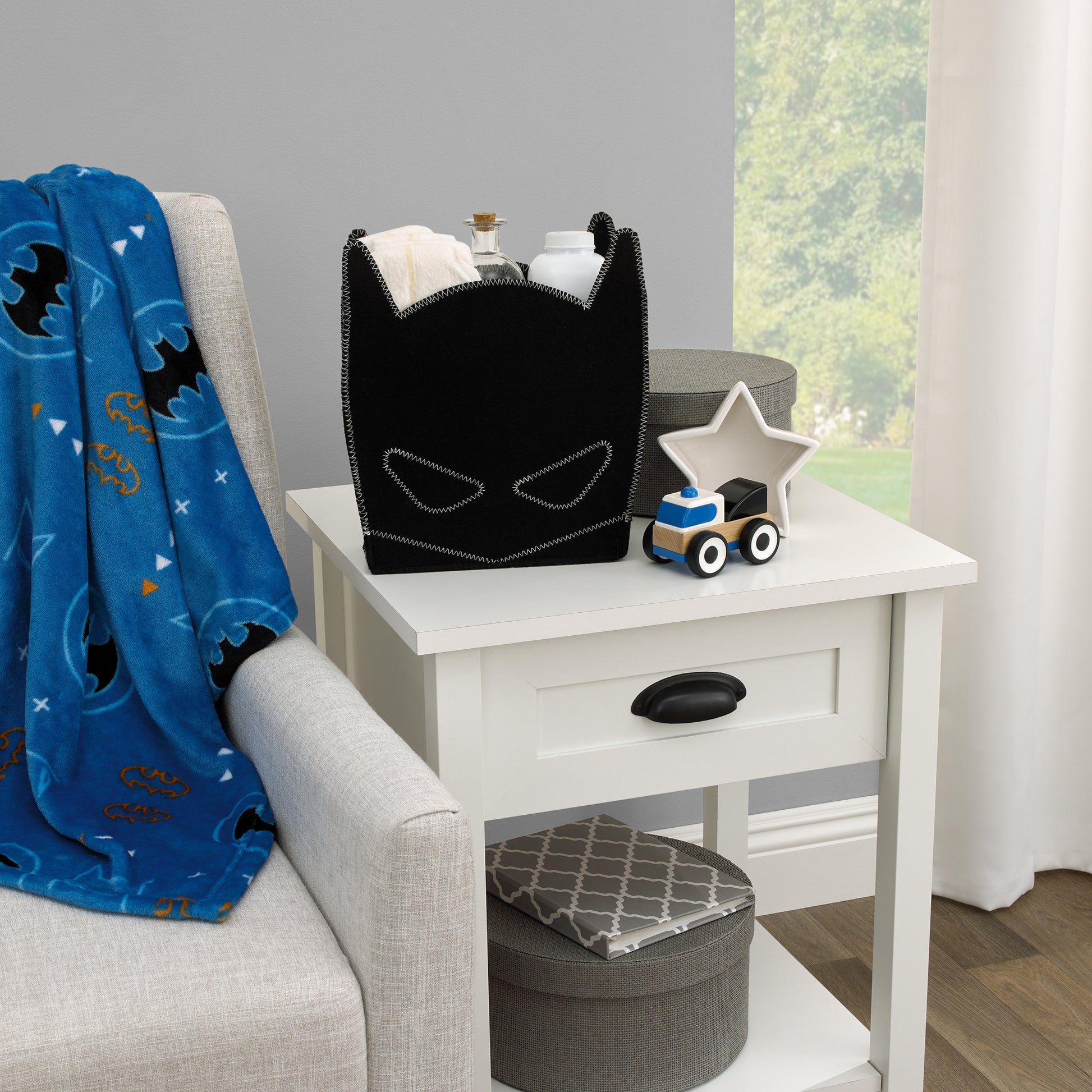 Warner Bros  Batman Shaped Felt Nursery Black Storage
