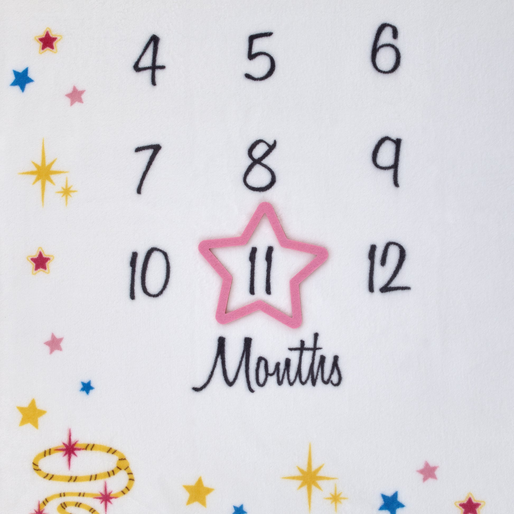 Warner Bros  Wonder Woman White and Gold Star-Tiara, Lasso of Truth, and the Invisible Jet Milestone Baby Blanket