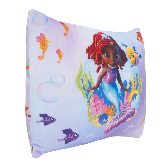 Disney Jr. Ariel Squishy Toddler Pillow, Purple, Toddler Girl, Rectangle