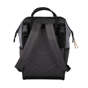 Baby Boom Gear - Clamshell Backpack Diaper Bag, Black, Gray, Tan
