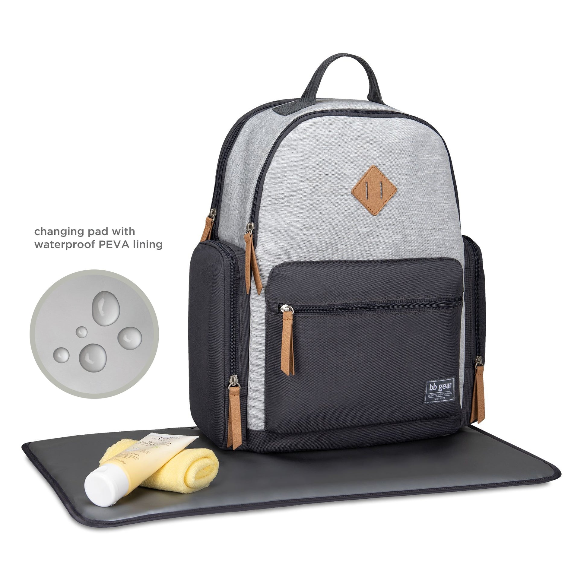 Baby Boom Gear - Stonescape Colorblock Backpack Diaper Bag