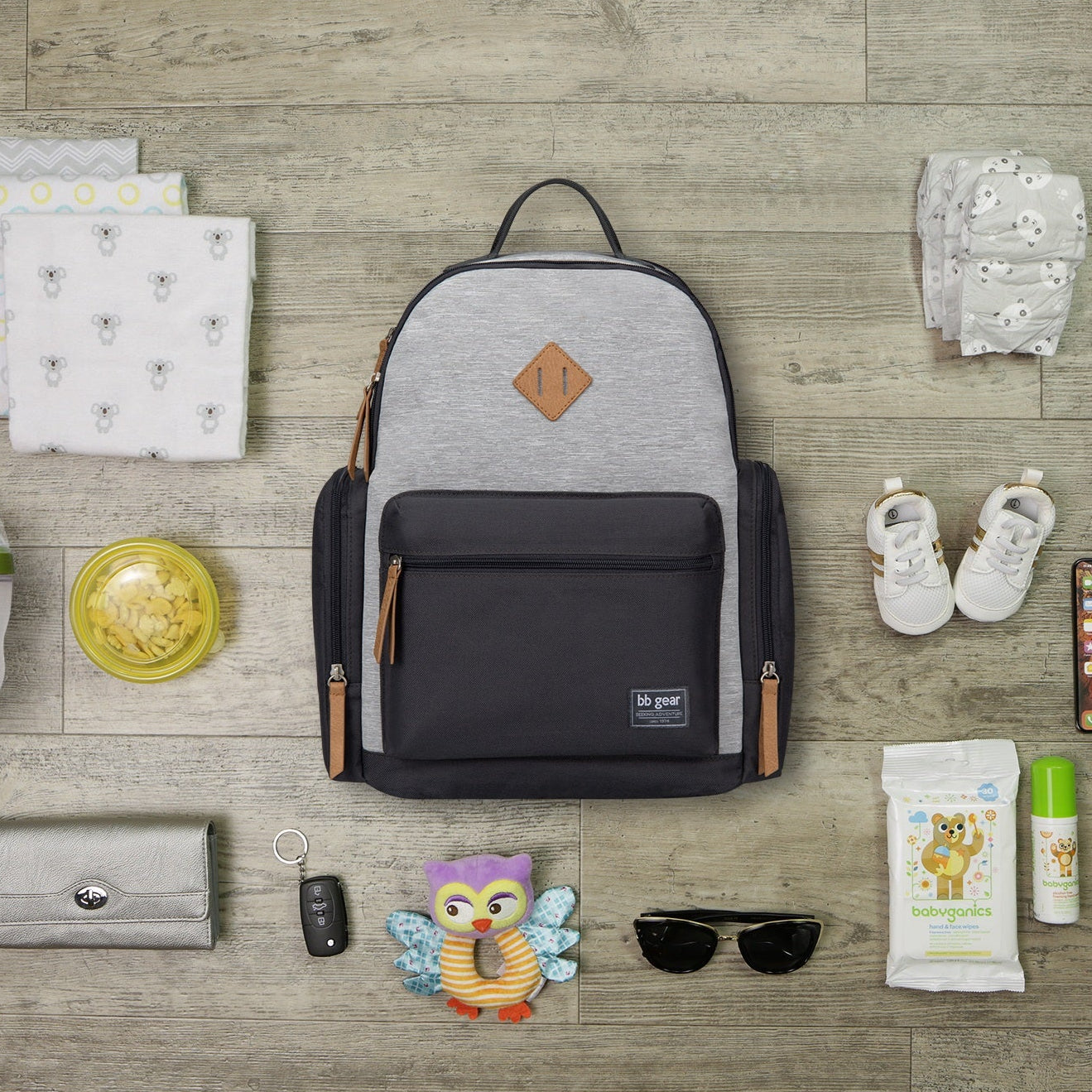 Baby Boom Gear - Stonescape Colorblock Backpack Diaper Bag