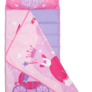NoJo Little Princess Toddler Nap Mat - Includes Attached Pillow and Fleece Blanket