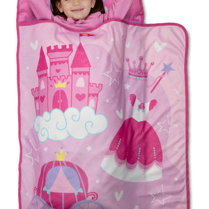 NoJo Little Princess Toddler Nap Mat - Includes Attached Pillow and Fleece Blanket