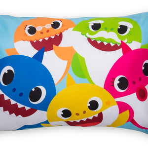 NoJo Baby Shark 2 Piece Toddler Sheet Set  - Includes Fitted Sheet and Reversible Pillowcase