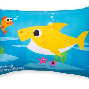 NoJo Baby Shark 2 Piece Toddler Sheet Set  - Includes Fitted Sheet and Reversible Pillowcase