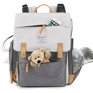 NoJo Eddie Bauer Cascades Backpack Diaper Bag Gray