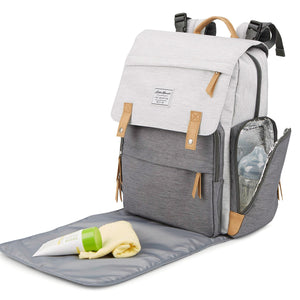 NoJo Eddie Bauer Cascades Backpack Diaper Bag Gray