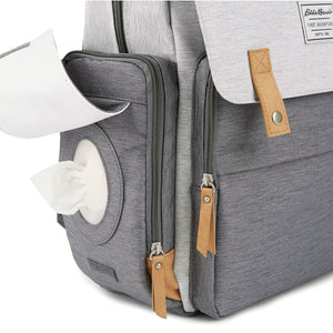 NoJo Eddie Bauer Cascades Backpack Diaper Bag Gray
