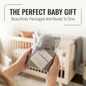 mini by Motherhood Maternity Jungle Nest Muslin Elephant Security Blanket, Gray -UPC : 085214145174