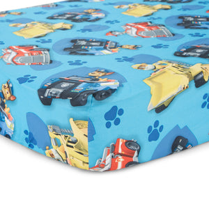 NoJo Paw Patrol Calling All Pups 4 Piece Toddler Bed Set Includes - Comforter, Fitted Bottom Sheet, Flat Top Sheet, Reversible Pillowcase