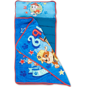 NoJo Paw Patrol Pups Rule Toddler Nap Mat - Includes Attached Pillow and Fleece Blanket