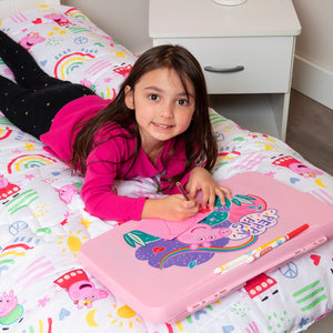NoJo Peppa Pig Kids Lap Desk - Folding & Collapsible Design