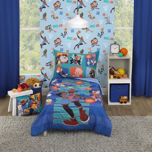 Warner Bros  Space Jam Blue, Orange and Teal Looney Tunes Super Soft Decorative Throw Pillow