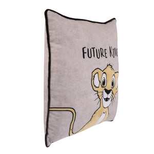 Disney Lion King Taupe and Gold Simba Future King Embroidered Decorative Pillow
