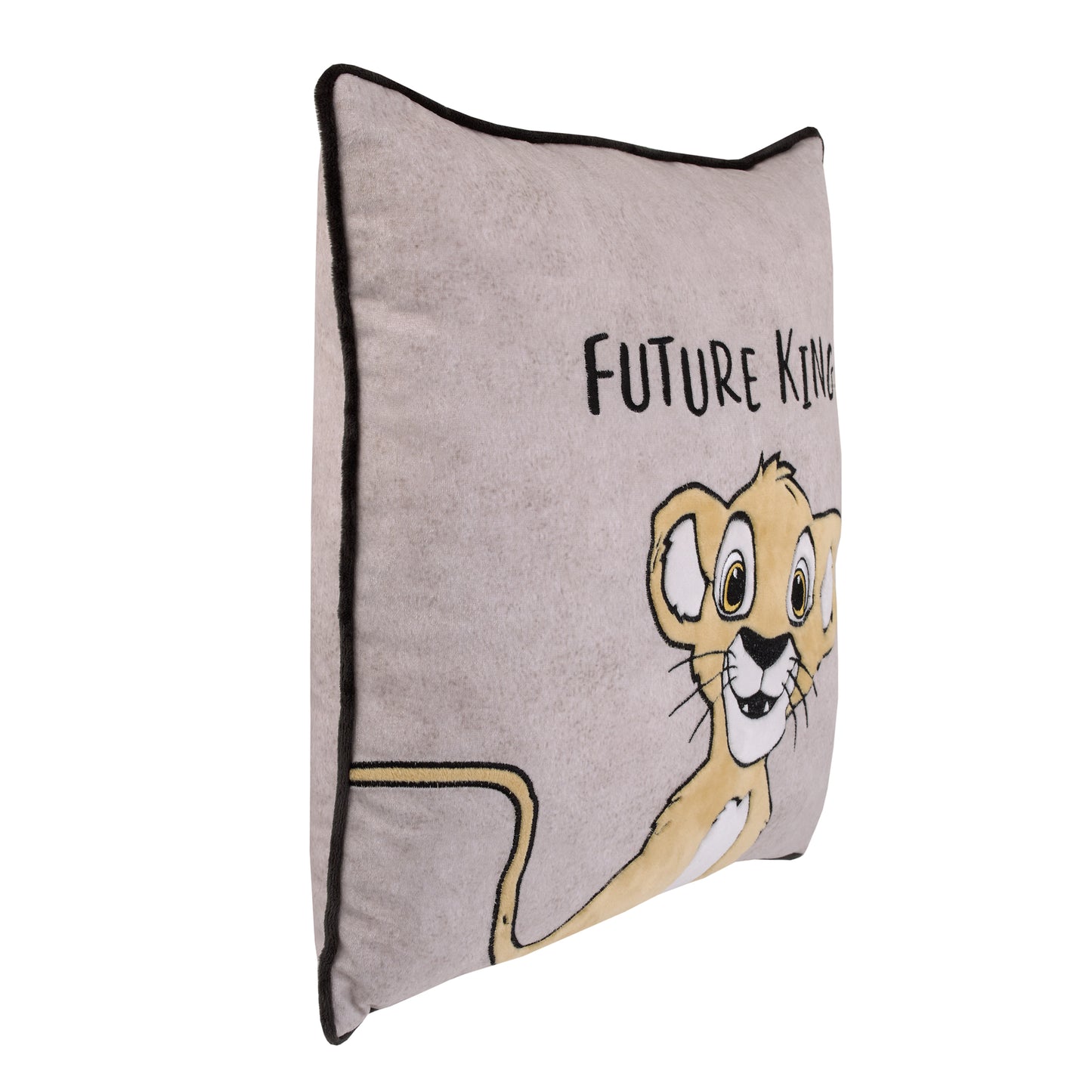 Disney Lion King Taupe and Gold Simba Future King Embroidered Decorative Pillow