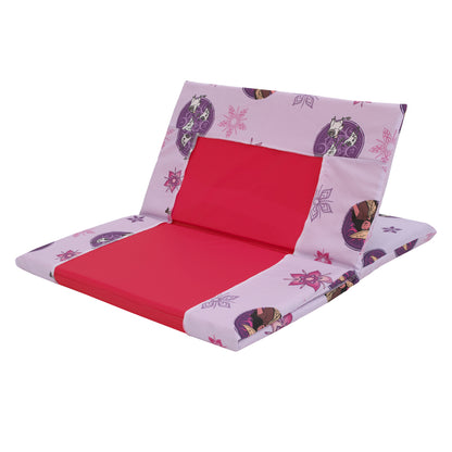 Disney Raya and the Last Dragon Mythic Pop with Ongis Lavender, Purple, and Magenta Flowers Preschool Nap Pad Sheet