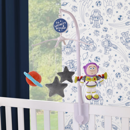NoJo Disney Toy Story Outta This World Multi Colored Buzz Lightyear, Stars, and Planet Musical Mobile