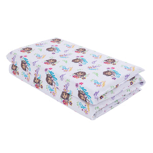 NoJo Dora Adventure Awaits Preschool Nap Mat Sheet, Lavender