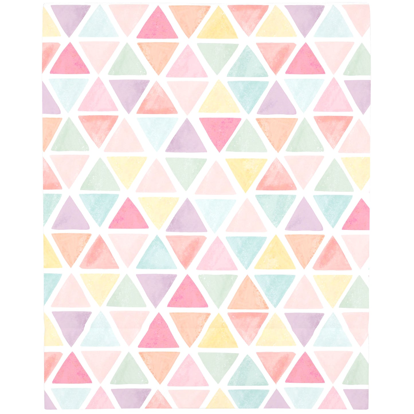NoJo Watercolor Rainbow Mosaic Pink, Lavender, Aqua and Yellow Super Soft Fitted Crib Sheet