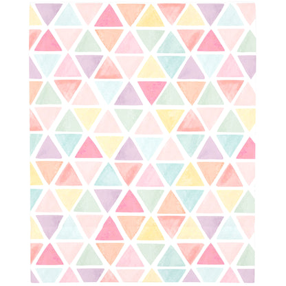 NoJo Watercolor Rainbow Mosaic Pink, Lavender, Aqua and Yellow Super Soft Fitted Mini Crib Sheet