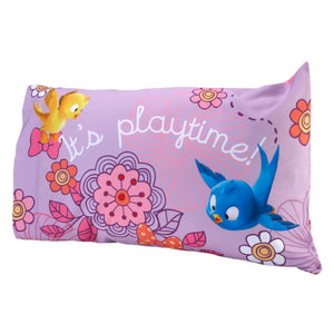 Disney Minnie Mouse Fluttery Friends  4 Piece Toddler Bed Set in Lavender and Pink