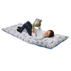 Illumination Lazy Minions Club Gray, Blue, Yellow, and White Deluxe Easy Fold Toddler Nap Mat
