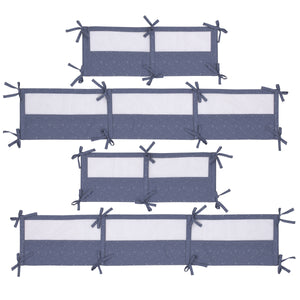 Disney Mickey Mouse Love Mickey Navy and Gray Secure-Me Crib Liner