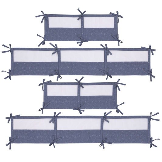 Disney Mickey Mouse Love Mickey Navy and Gray Secure-Me Crib Liner