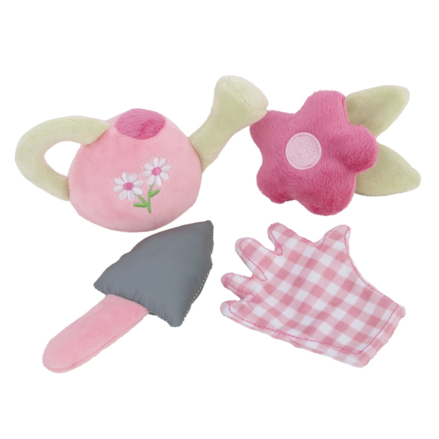 Little Love by NoJo My First Garden Tools Green Plush 5 Piece Toy Set - Tote, Glove, Watering Can, Hand Trowel, and Flower