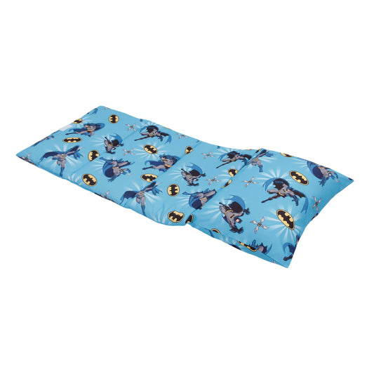 Warner Bros  Batman - Blue, Grey and Yellow Deluxe Easy Fold Toddler Nap Mat