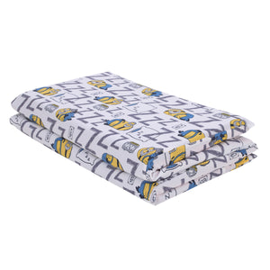 Illumination Lazy Minions Club Gray, Blue, Yellow, and White Preschool Nap Pad Sheet