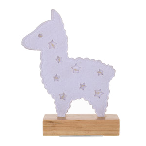 Little Love by NoJo White Llama Lighted Nursery Decor