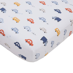 mini by Motherhood - Tiny Cruisers 3 Piece Crib Bedding Set, Comforter and Two Fitted Crib Sheets