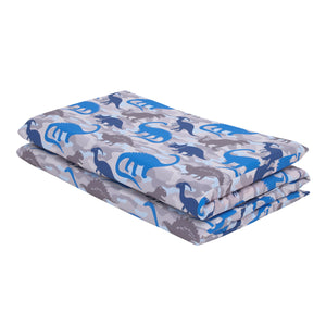Everything Kids Dinosaur Blue and Grey Preschool Nap Pad Sheet