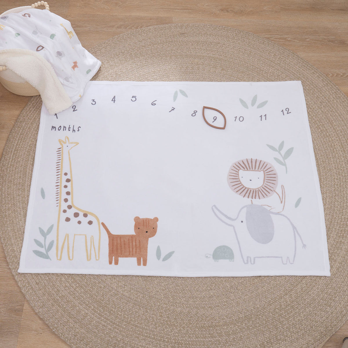 mini by Motherhood - Jungle Nest Milestone & Marker Baby Blanket