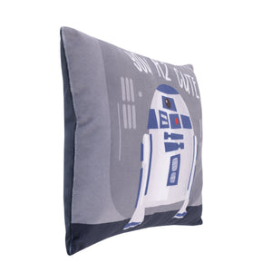 Star Wars Welcome to the Galaxy Navy and Gray R2-D2, You R2 Cute Decorative Toddler Pillow