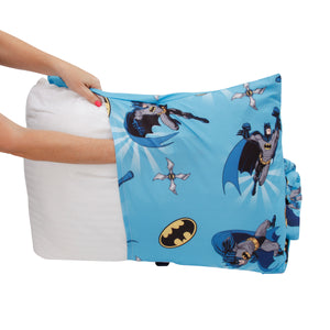 Warner Bros  Batman - Blue, Grey and Yellow Deluxe Easy Fold Toddler Nap Mat
