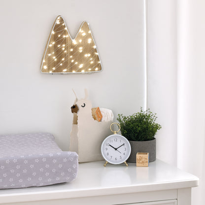 Little Love by NoJo Mountain Shaped Lighted LED Natural Wood Wall Decor