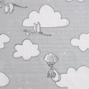Disney Dumbo Gray and White 3 Piece Muslin Swaddle Baby Blanket Set