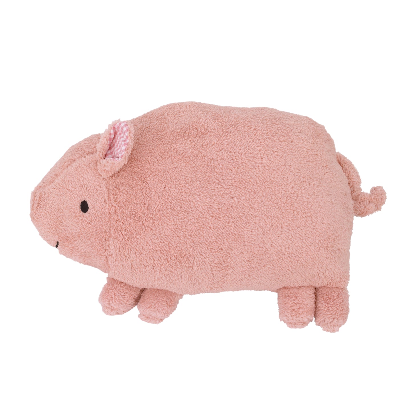 Little Love by NoJo Plush Sherpa Pink Pig Decorative Throw Pillow with 3D Ears and Dimensional Tail