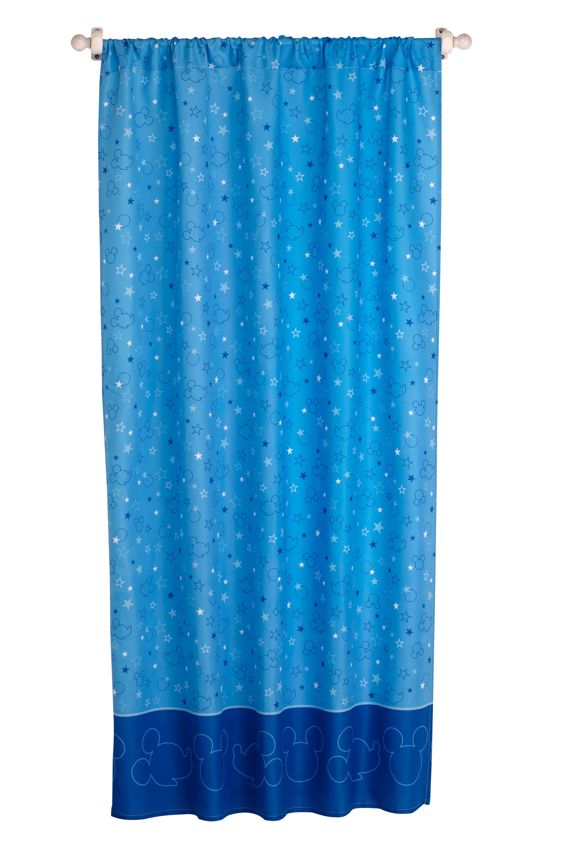 NoJo Disney Mickey Mouse Playground Pals Blue, Navy and White Curtain Panel
