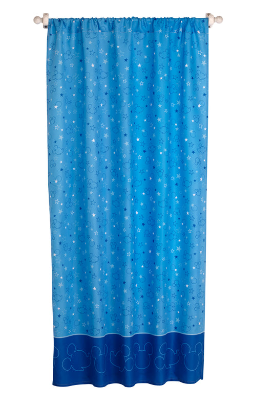 NoJo Disney Mickey Mouse Playground Pals Blue, Navy and White Curtain Panel